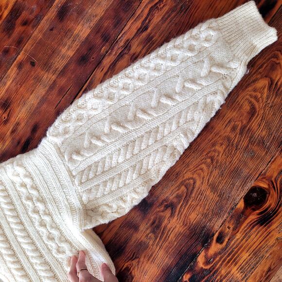 Vtg Charter Club Wool Cableknit Chunky Sweater Sz L - Picture 7 of 9